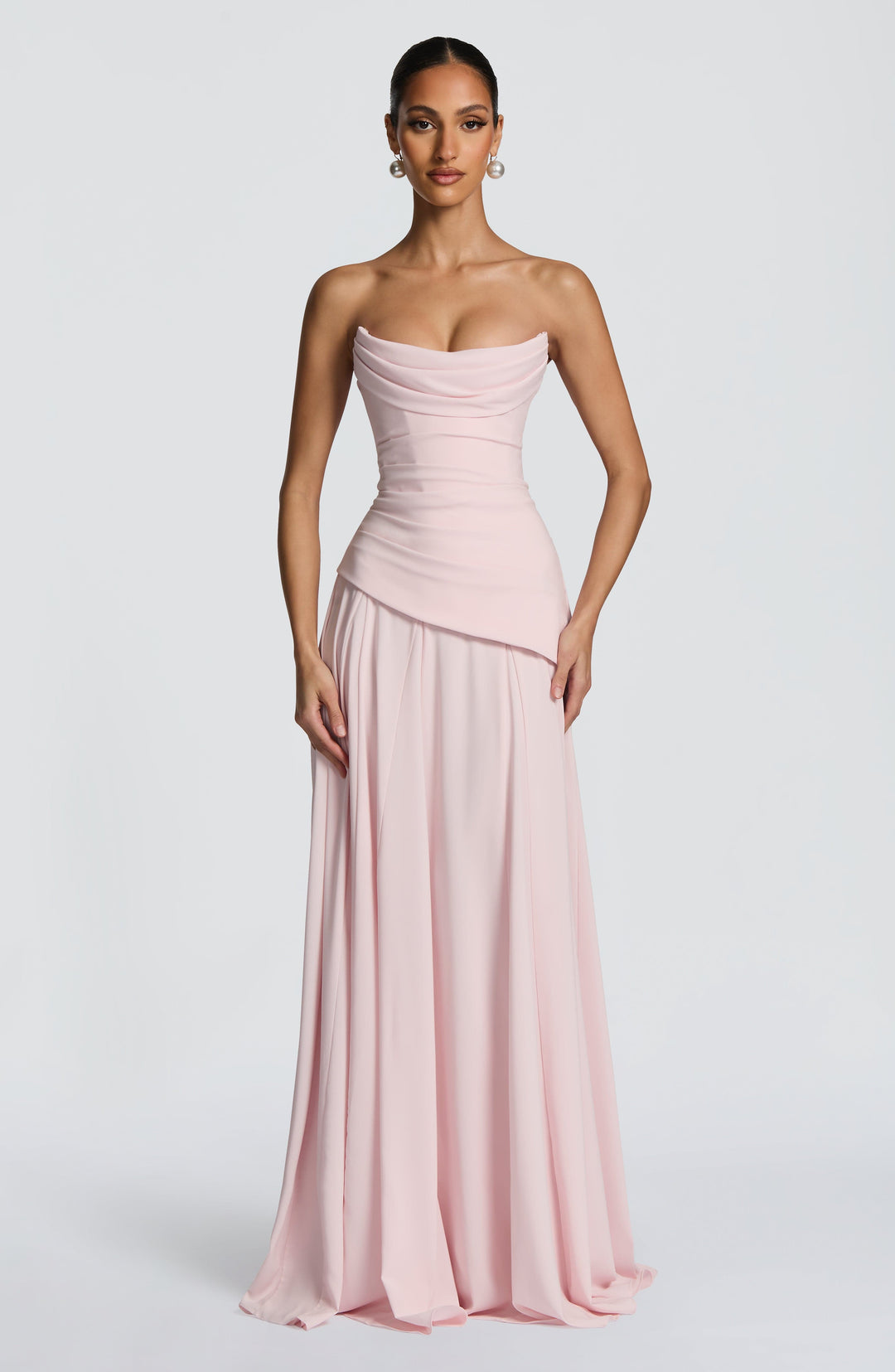 Rheaelia Maxi Dress in Blush by Clandour, product photo 9