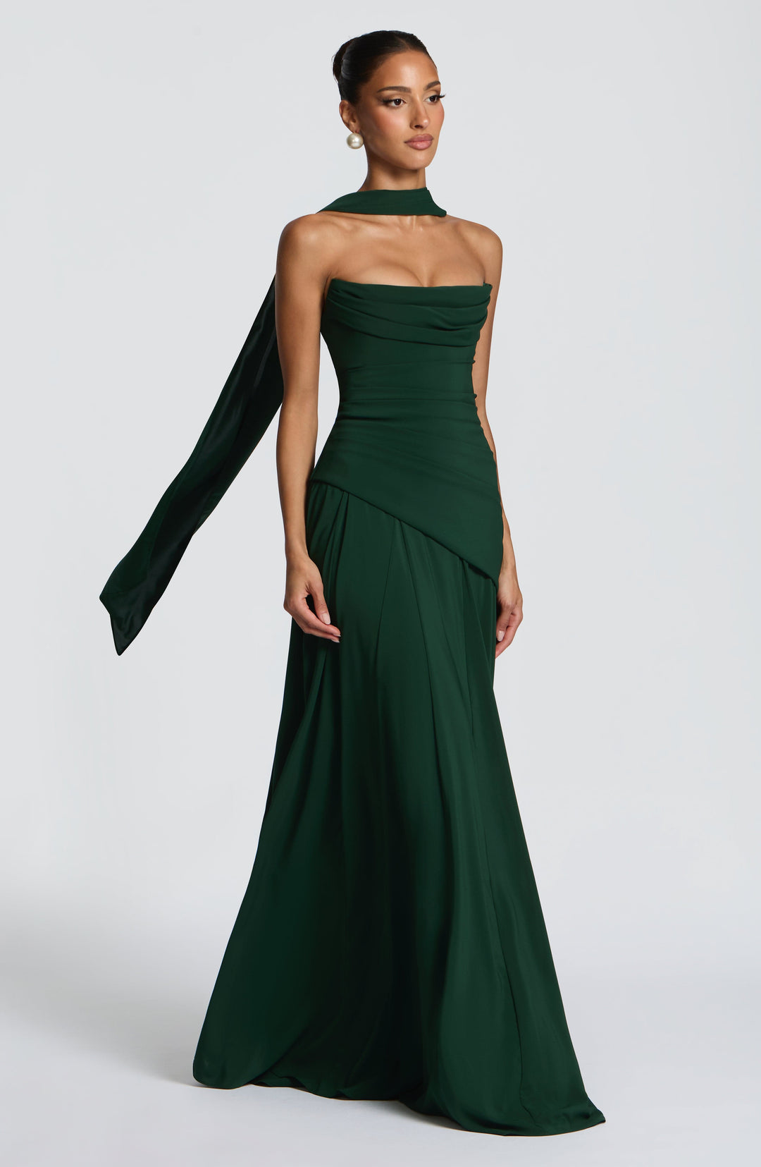 Rheaelia Maxi Dress in Emerald by Clandour, product photo 3