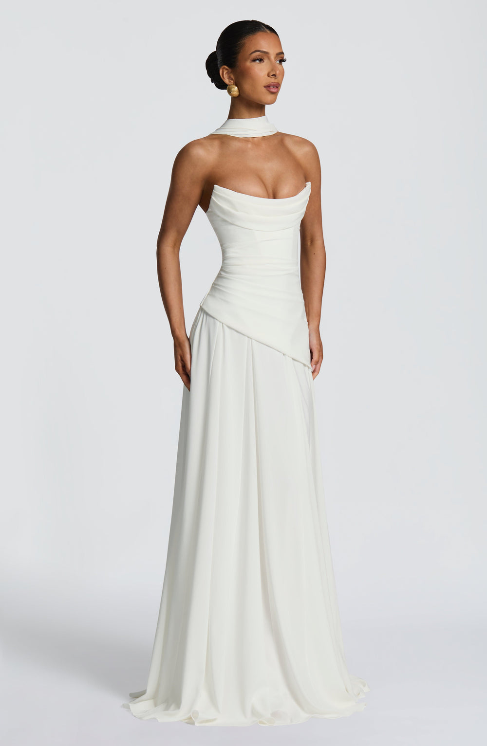 Rheaelia Maxi Dress in Ivory by Clandour, product photo 2