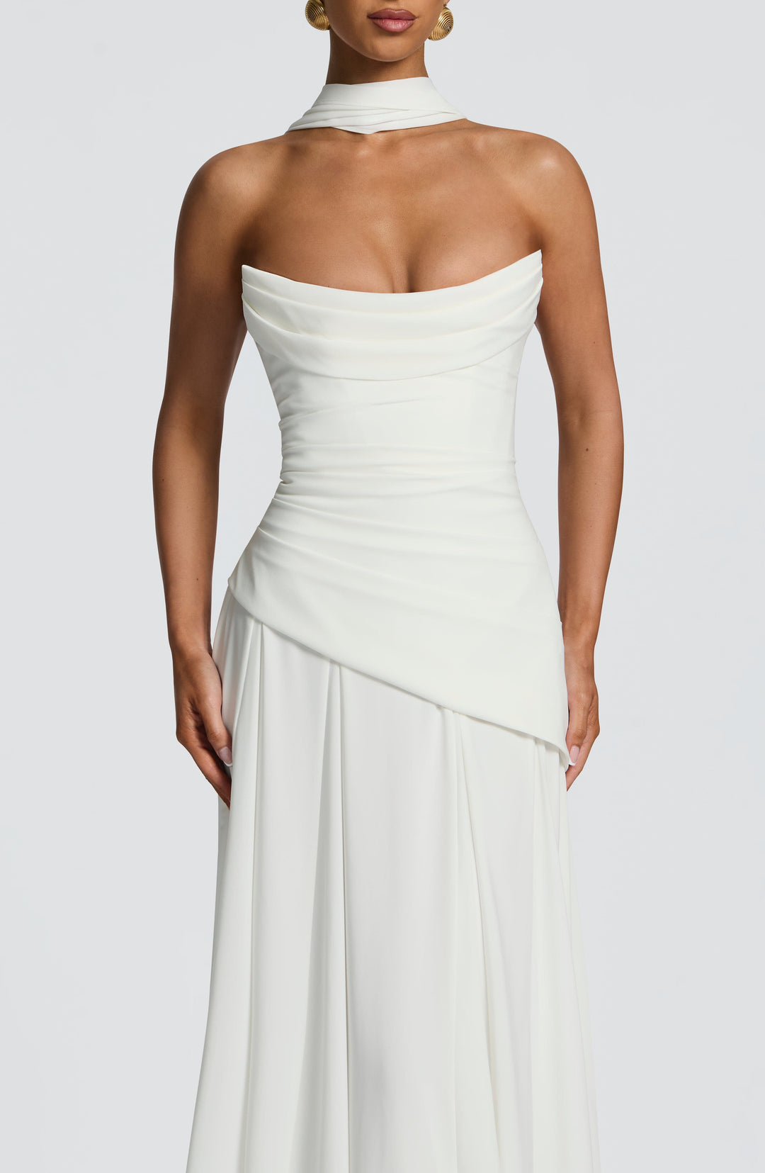 Rheaelia Maxi Dress in Ivory by Clandour, product photo 4