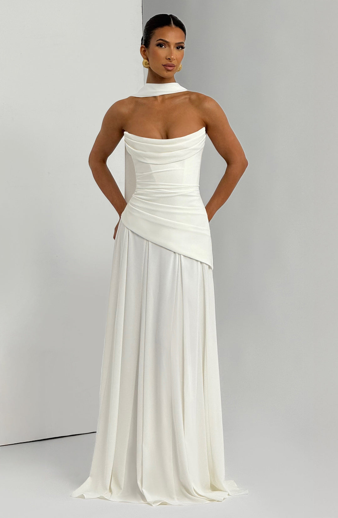Rheaelia Maxi Dress in Ivory by Clandour, product photo 6