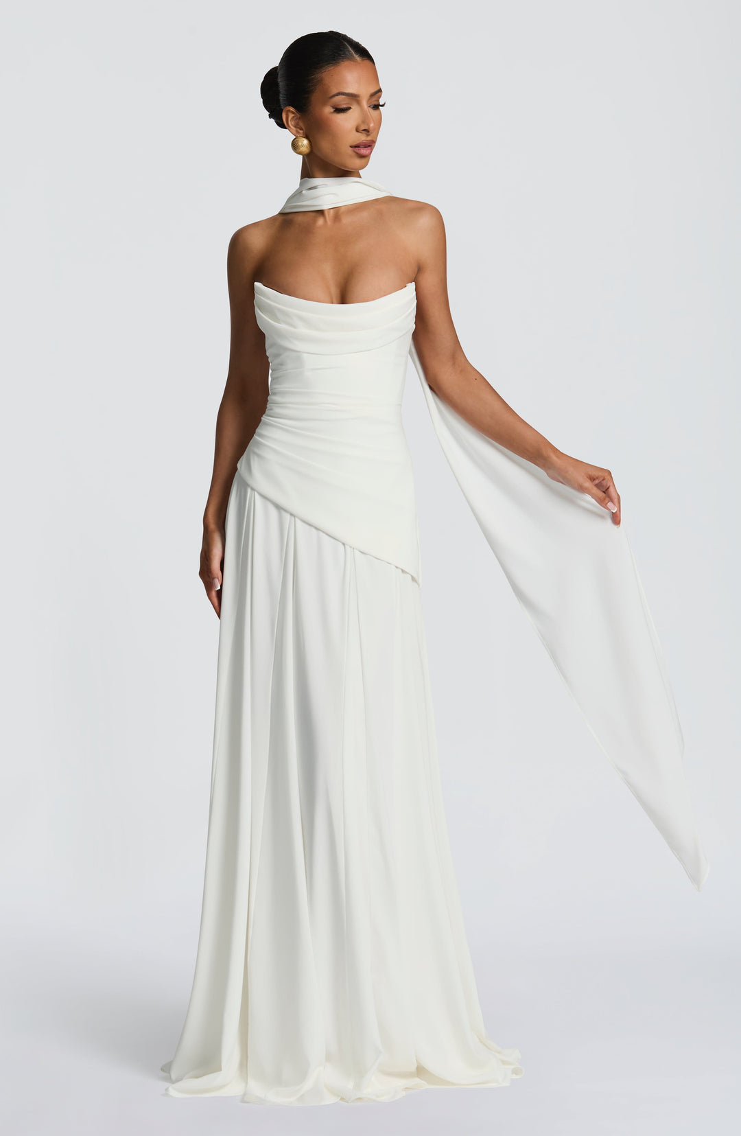 Rheaelia Maxi Dress in Ivory by Clandour, product photo 7