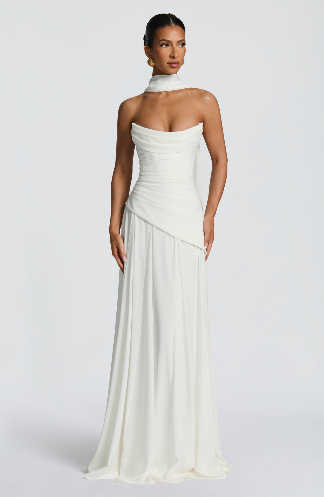 Rheaelia Maxi Dress in Ivory by Clandour, product photo 13