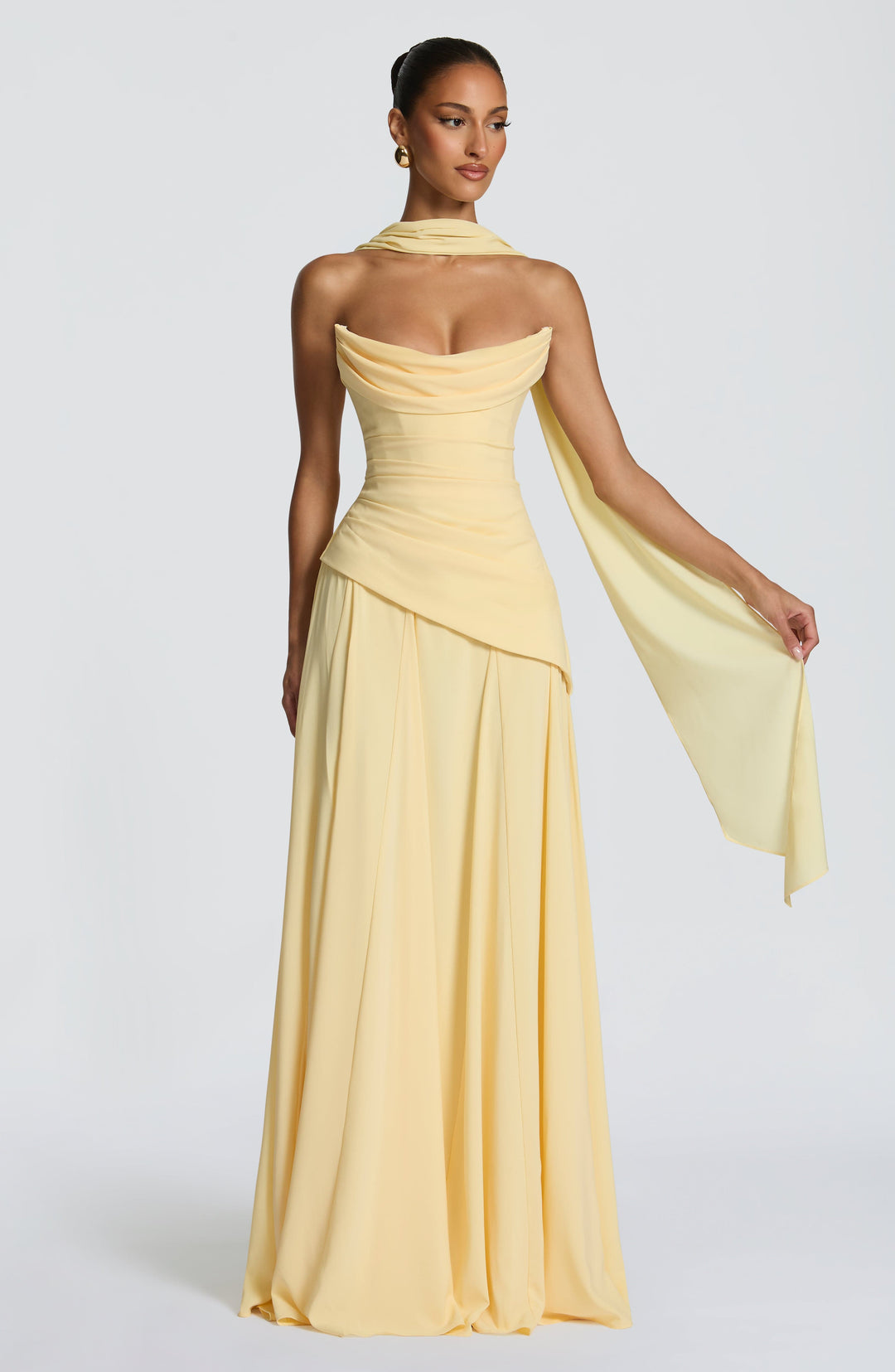 Rheaelia Maxi Dress in Lemon by Clandour, product photo 5