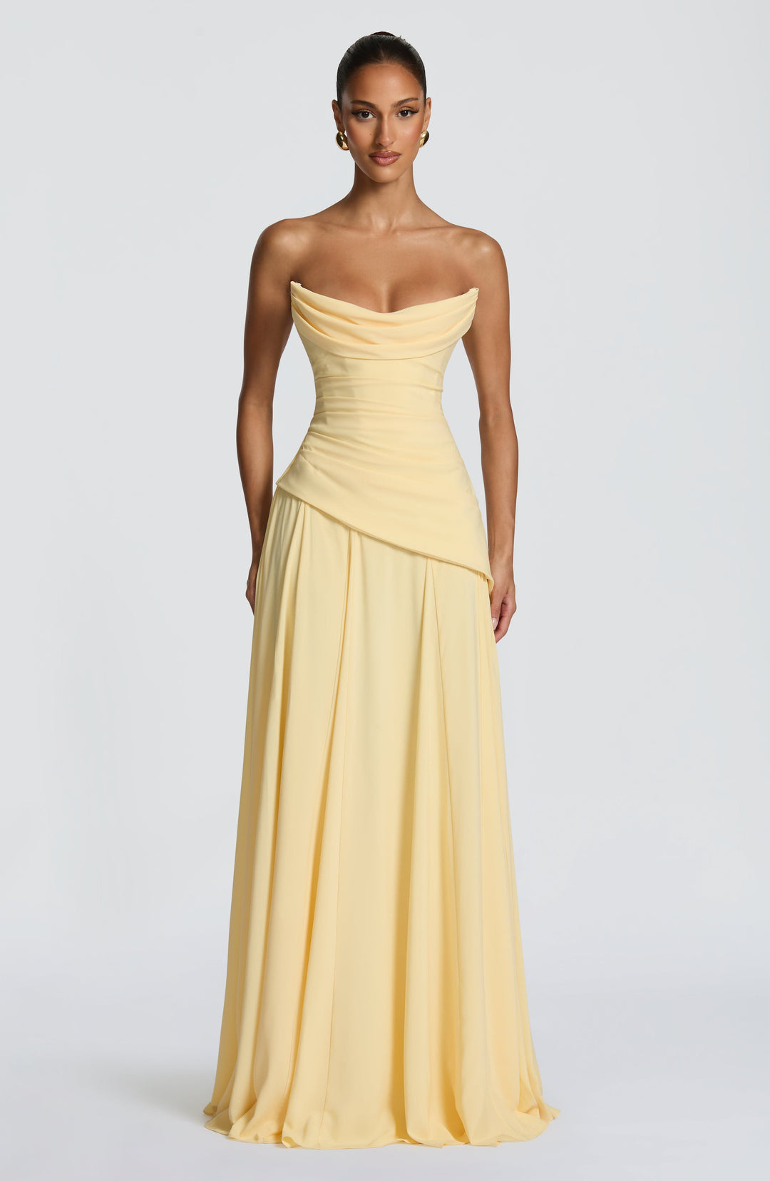 Rheaelia Maxi Dress in Lemon by Clandour, product photo 6