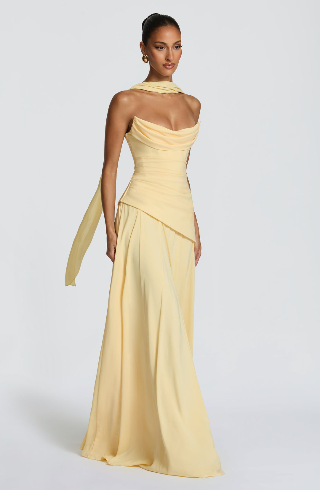Rheaelia Maxi Dress in Lemon by Clandour, product photo 7