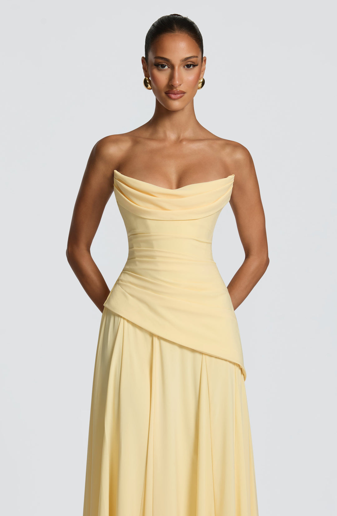 Rheaelia Maxi Dress in Lemon by Clandour, product photo 8