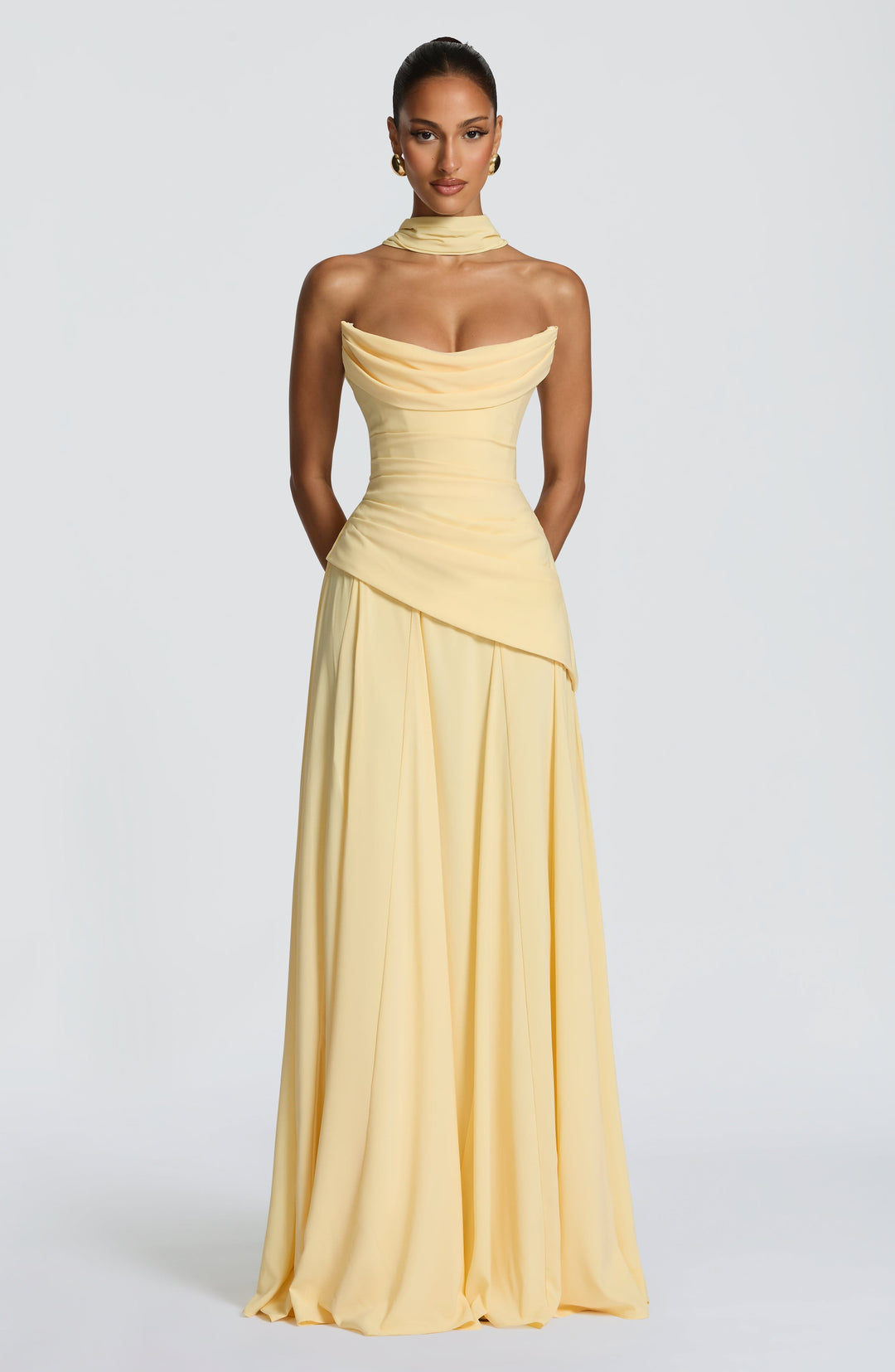 Rheaelia Maxi Dress in Lemon by Clandour, product photo 11