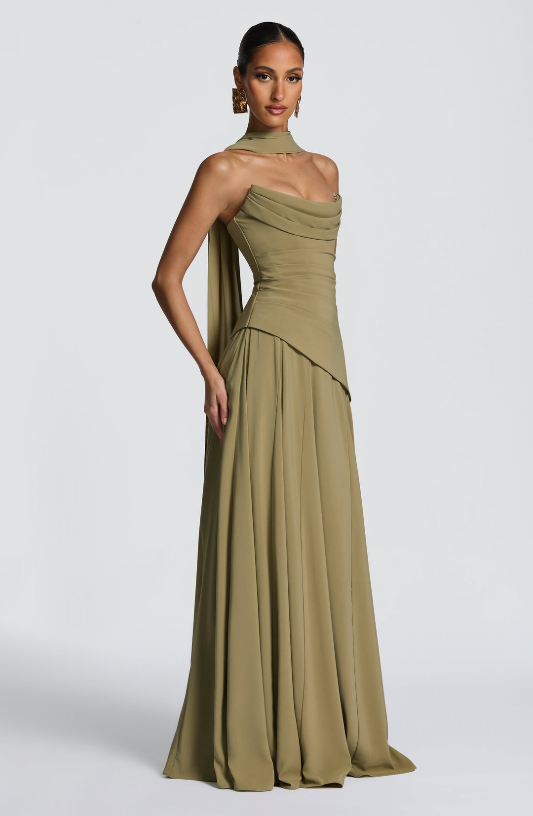 Rheaelia Maxi Dress in Sage by Clandour, product photo 7