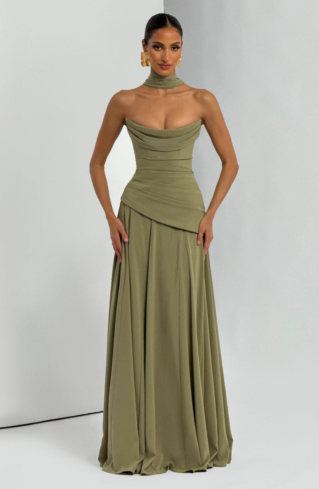 Rheaelia Maxi Dress in Sage by Clandour, product photo 8