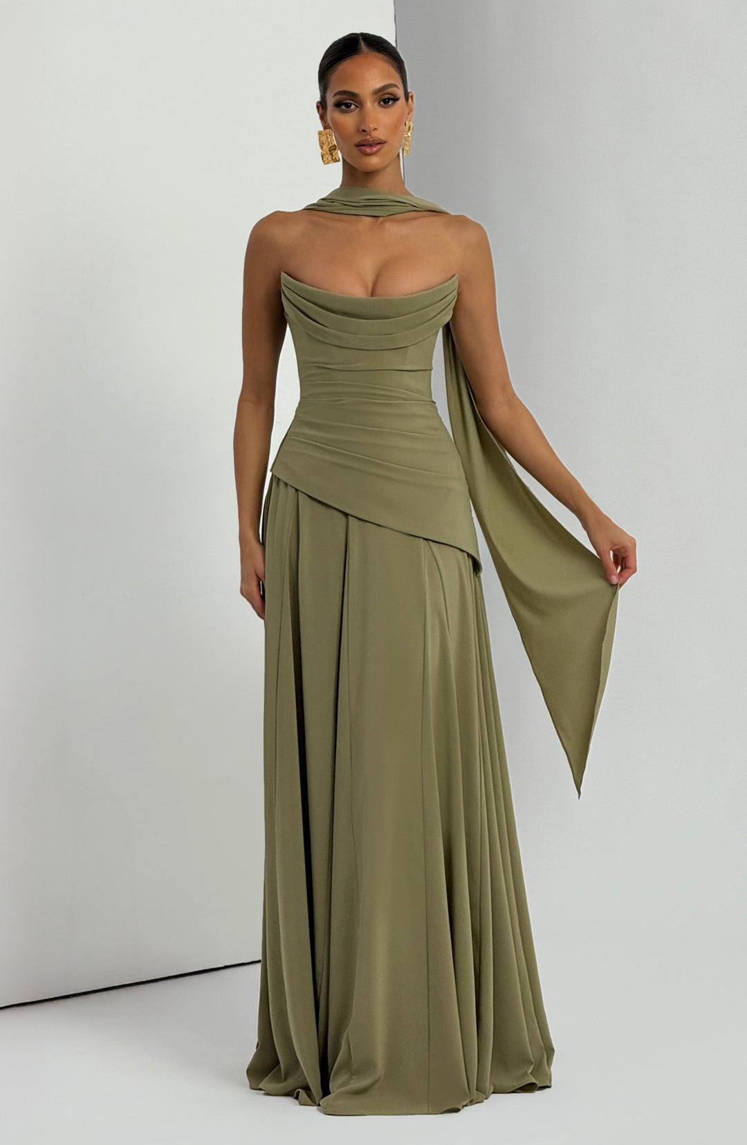 Rheaelia Maxi Dress in Sage by Clandour, product photo 9
