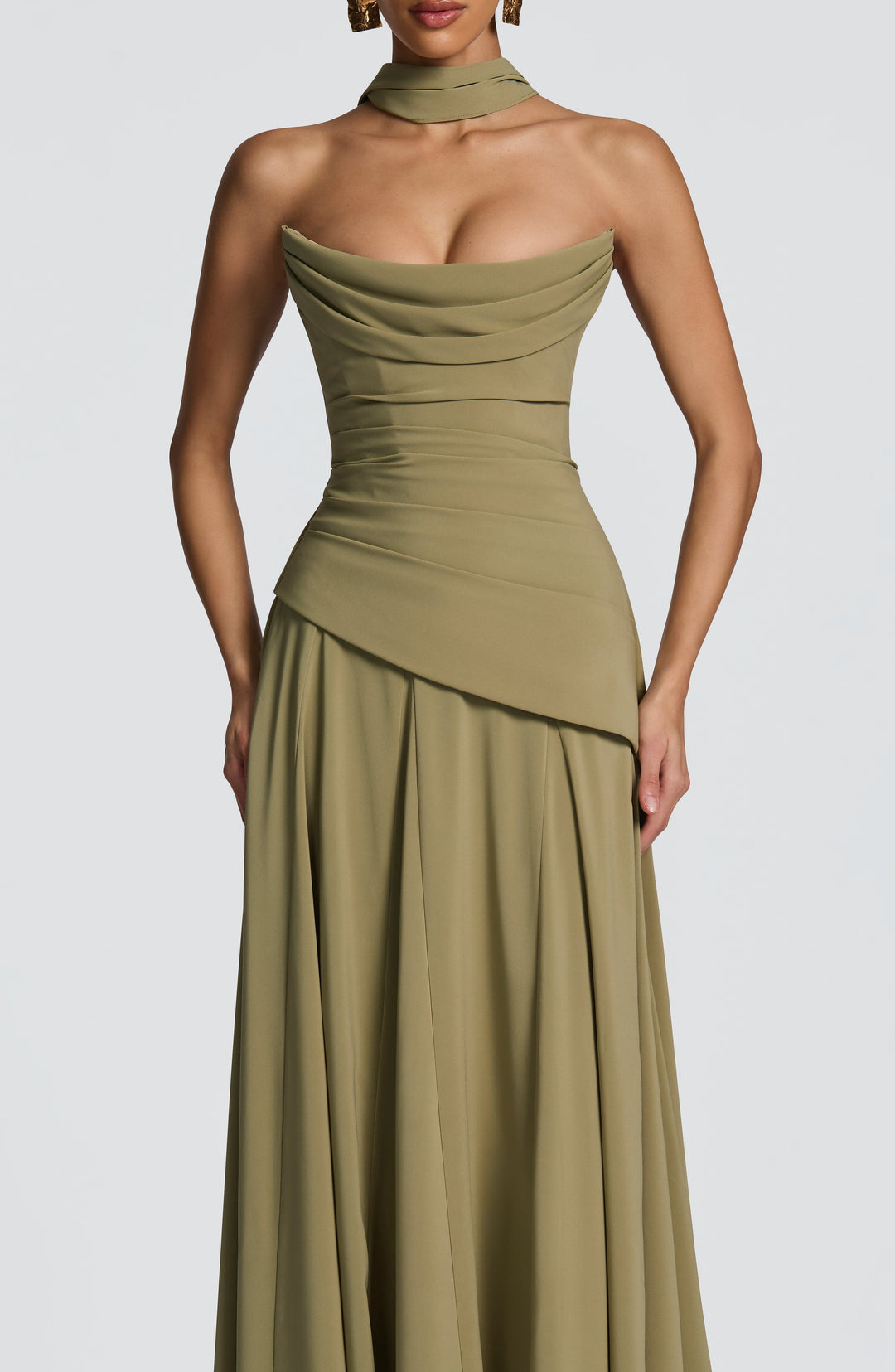 Rheaelia Maxi Dress in Sage by Clandour, product photo 10