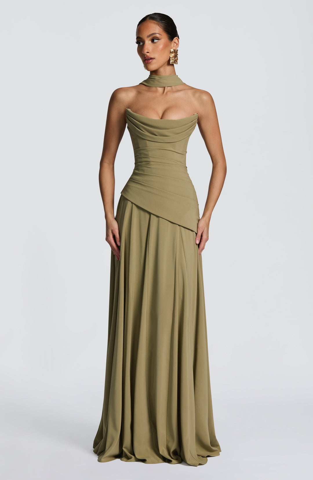 Rheaelia Maxi Dress in Sage by Clandour, product photo 14