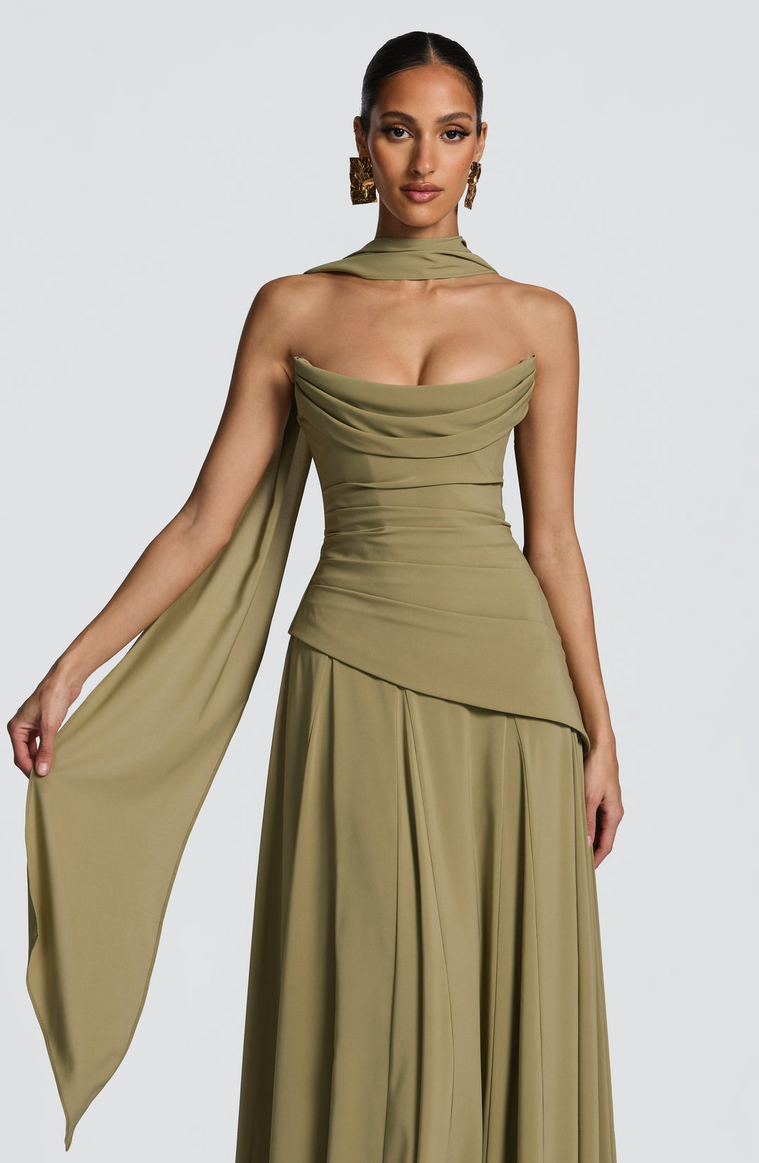 Rheaelia Maxi Dress in Sage by Clandour, product photo 15