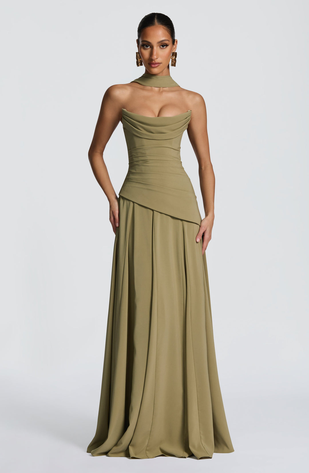 Rheaelia Maxi Dress in Sage by Clandour, product photo 16
