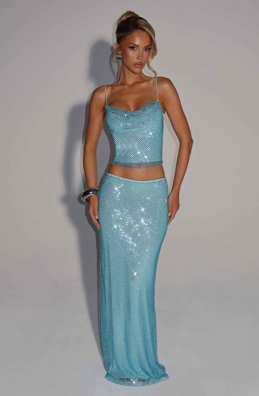 Rheaelle Top in Aqua by Clandour, product photo 6