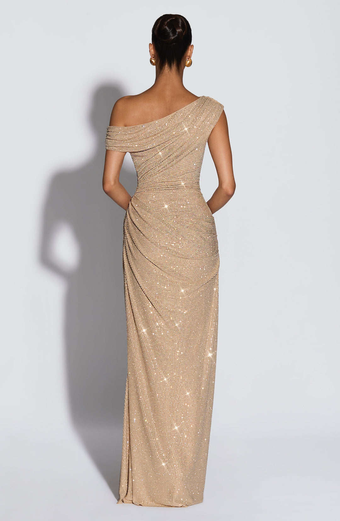 Rheaena Maxi Dress in Gold by Clandour, product photo 3