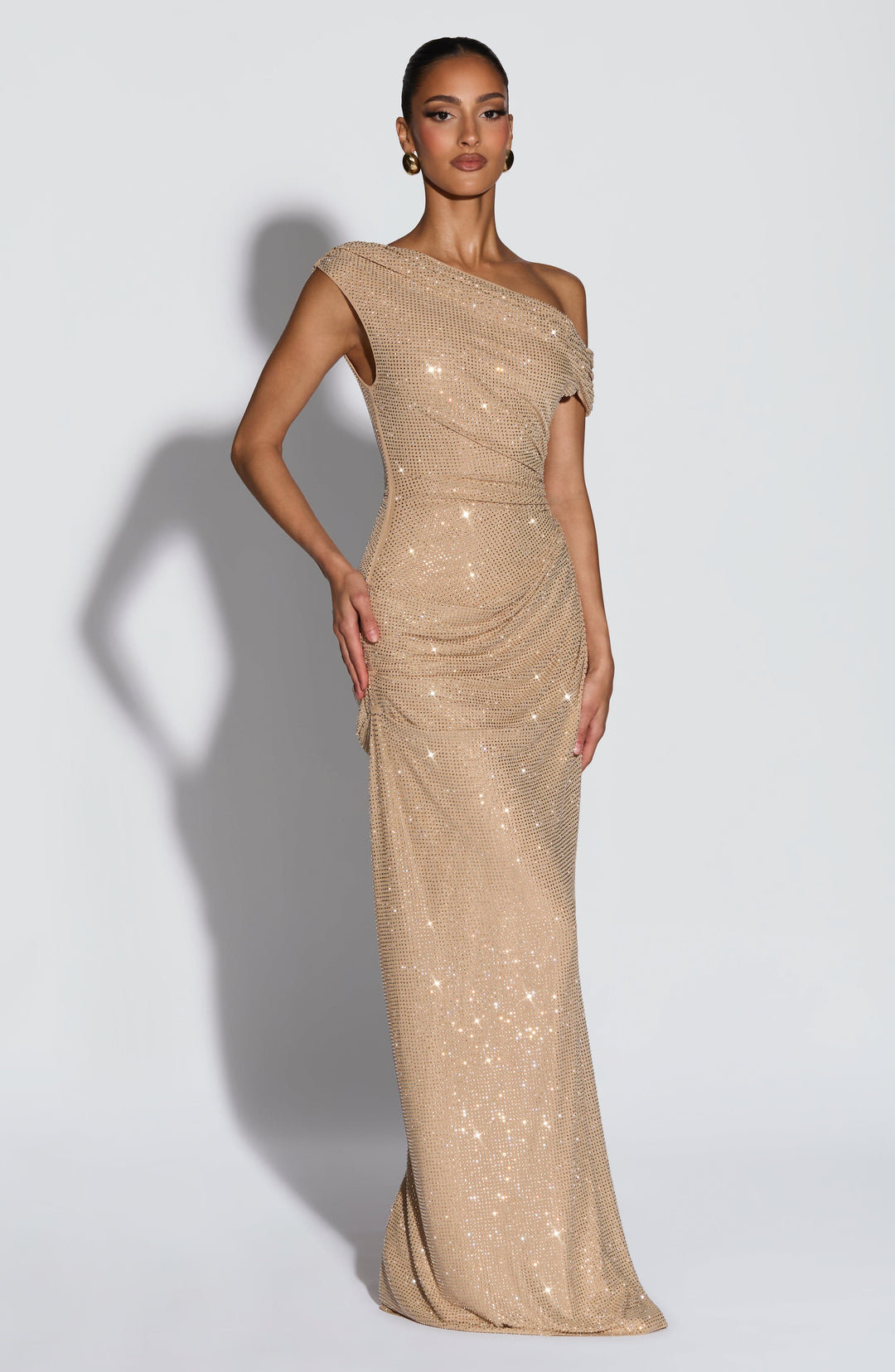 Rheaena Maxi Dress in Gold by Clandour, product photo 6