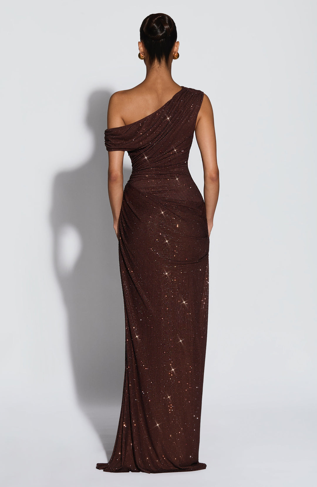 Rheaena Maxi Dress in Plum Brown by Clandour, product photo 3