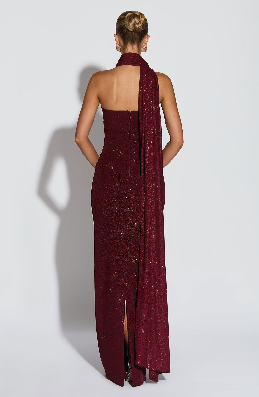Rheaessa Maxi Dress in Wine Sparkle by Clandour, product photo 7