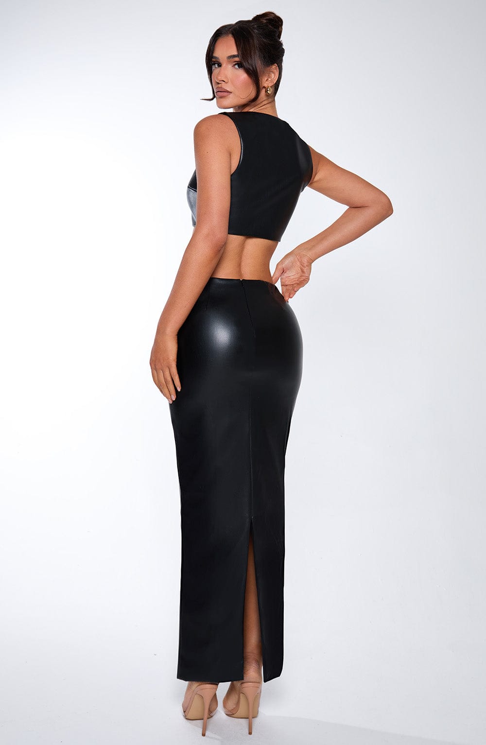 Rheaette Maxi Skirt in Black by Clandour, product photo 6