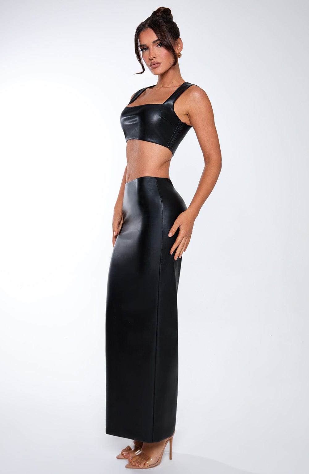 Rheaette Maxi Skirt in Black by Clandour, product photo 12