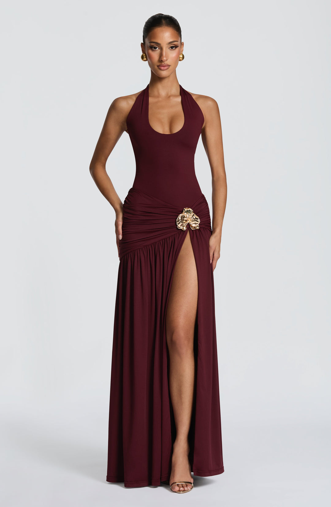Rheaina Bodysuit in Cherry Lacquer by Clandour, product photo 3