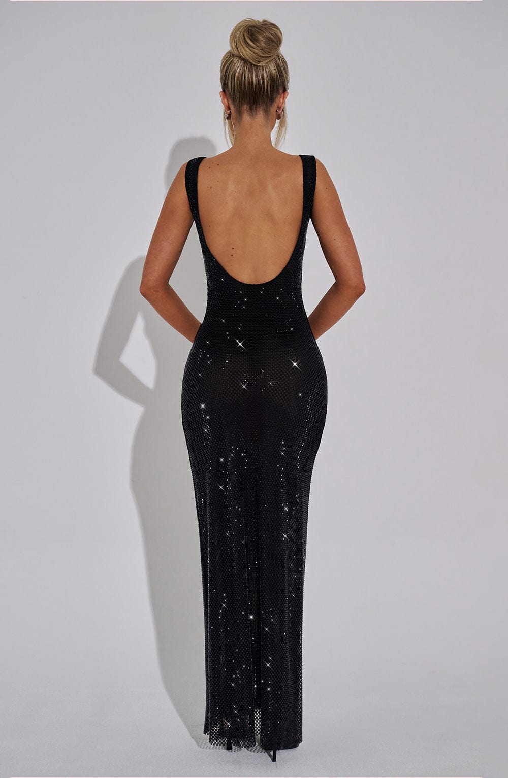 Rheairis Maxi Dress in Black by Clandour, product photo 7