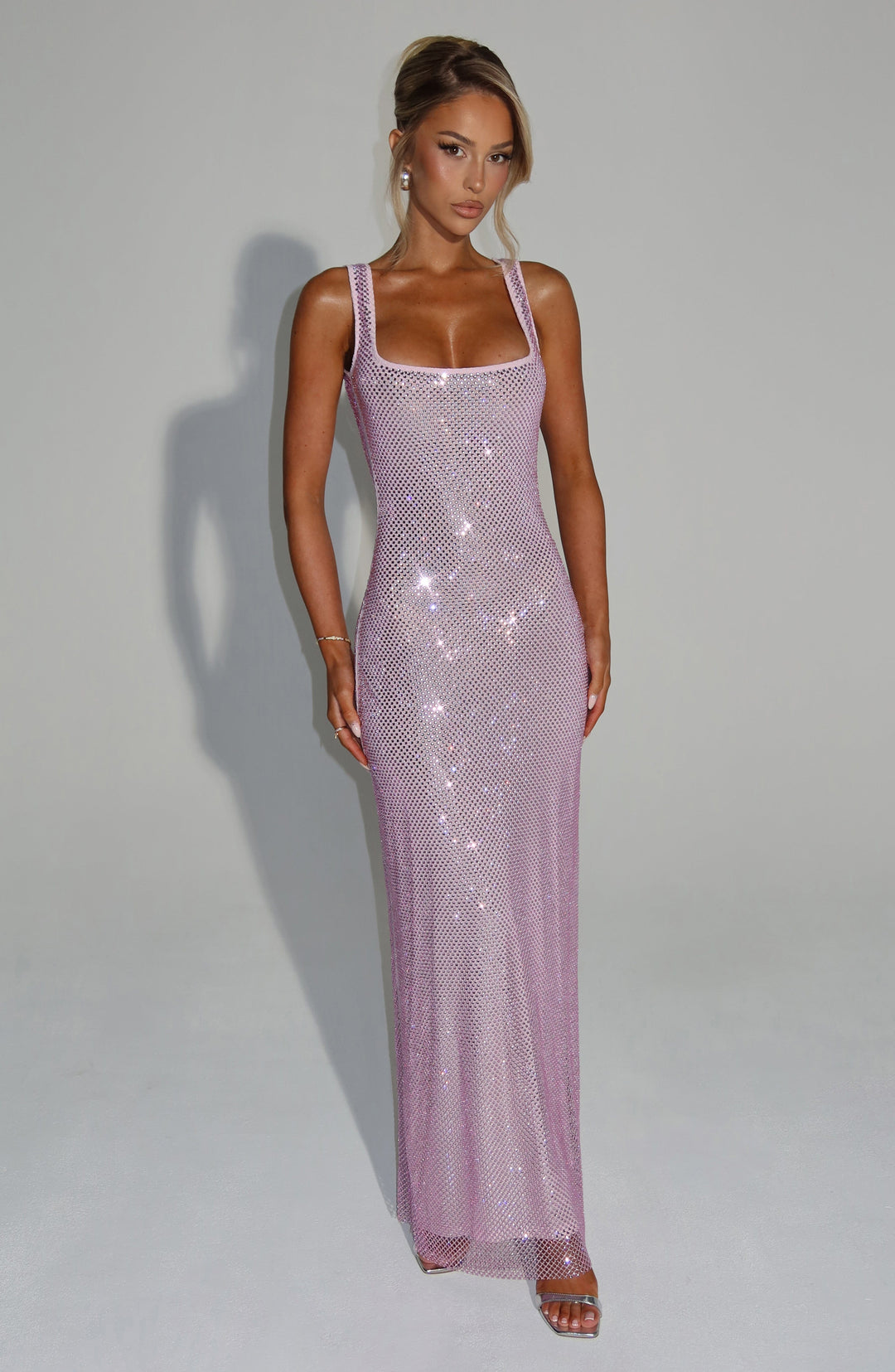 Rheairis Maxi Dress in Pink by Clandour, product photo 5