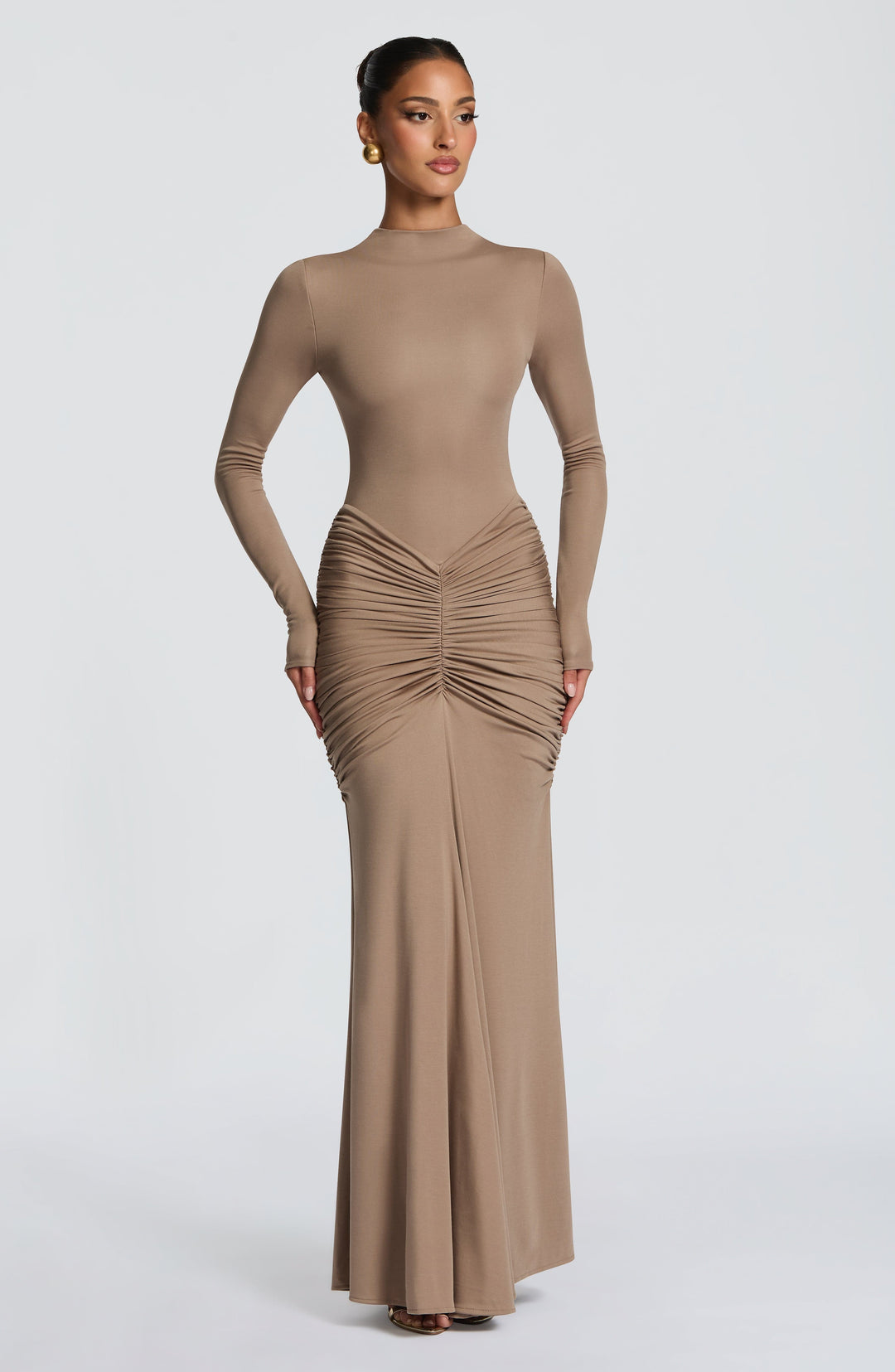 Rheaise Maxi Dress in Stone by Clandour, product photo 5