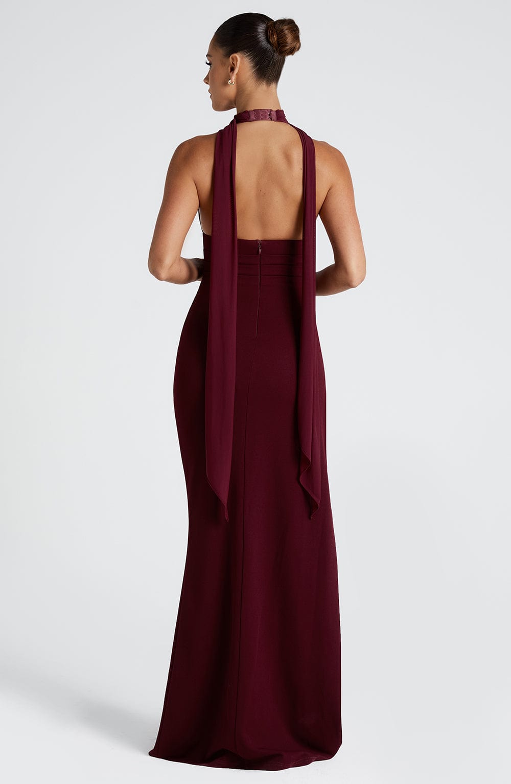 Rhealina Maxi Dress in Cherry Lacquer by Clandour, product photo 3