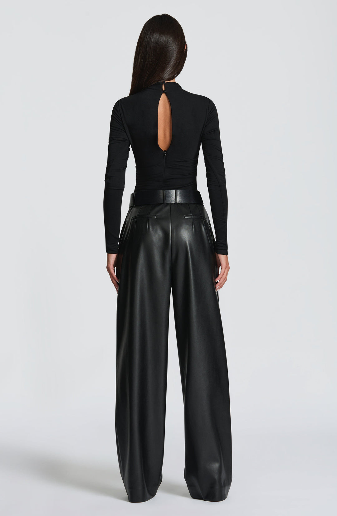 Rheamira Bodysuit in Black by Clandour, product photo 3