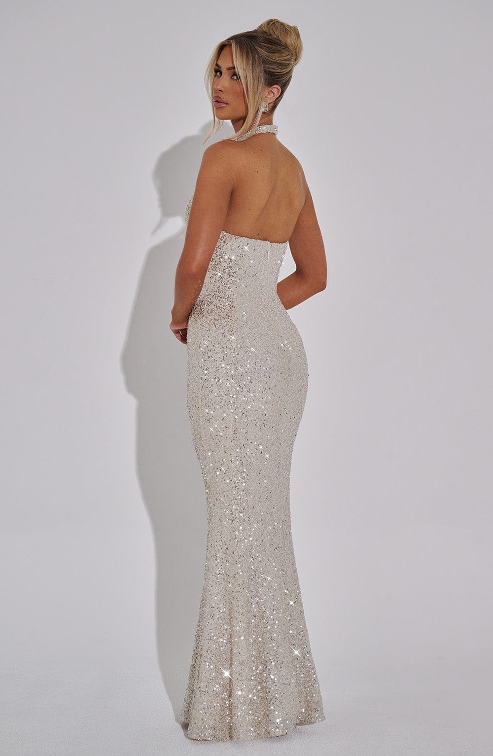 Rheanna Maxi Dress in Champagne by Clandour, product photo 9