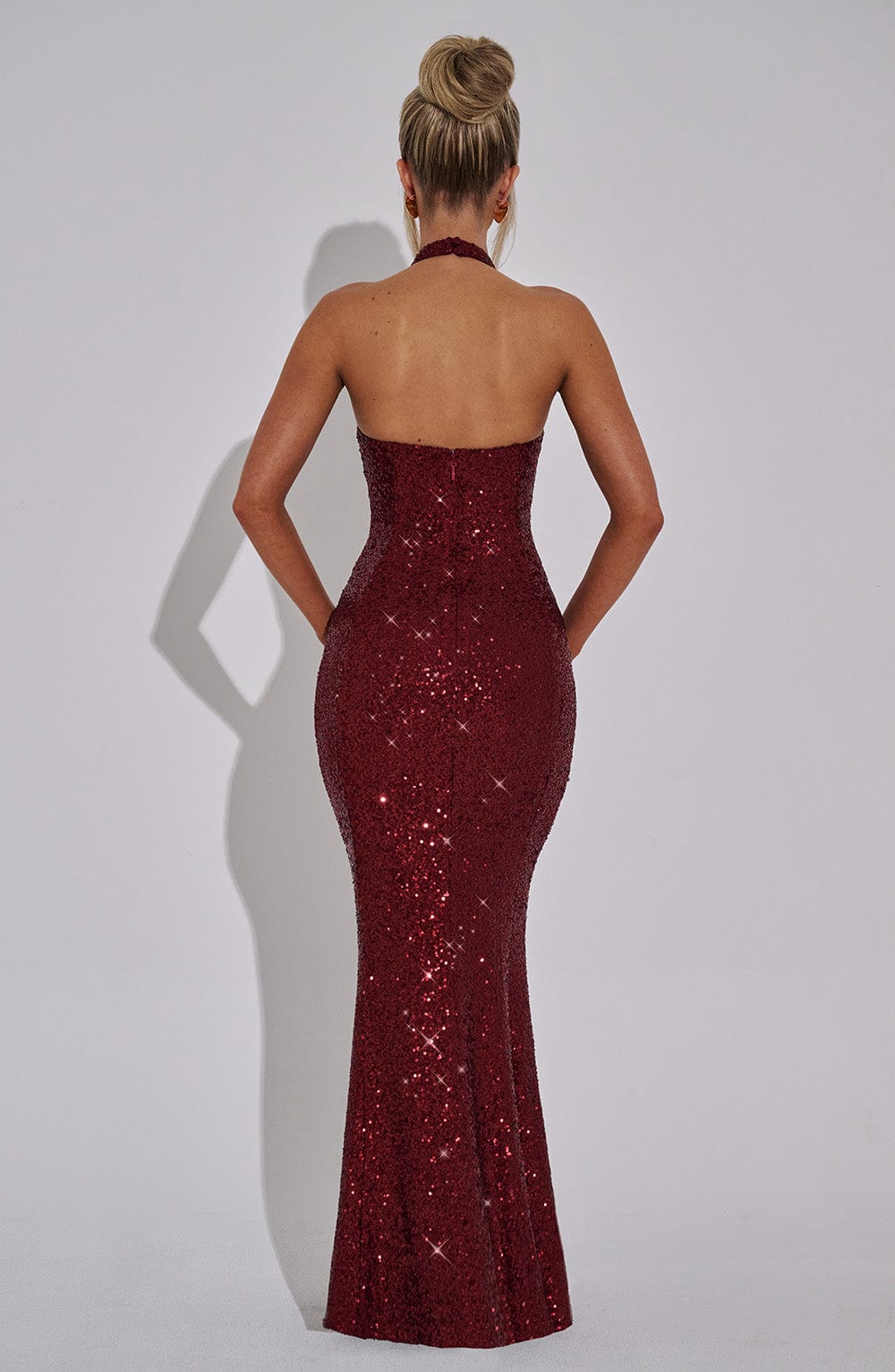 Rheanna Maxi Dress in Wine by Clandour, product photo 3