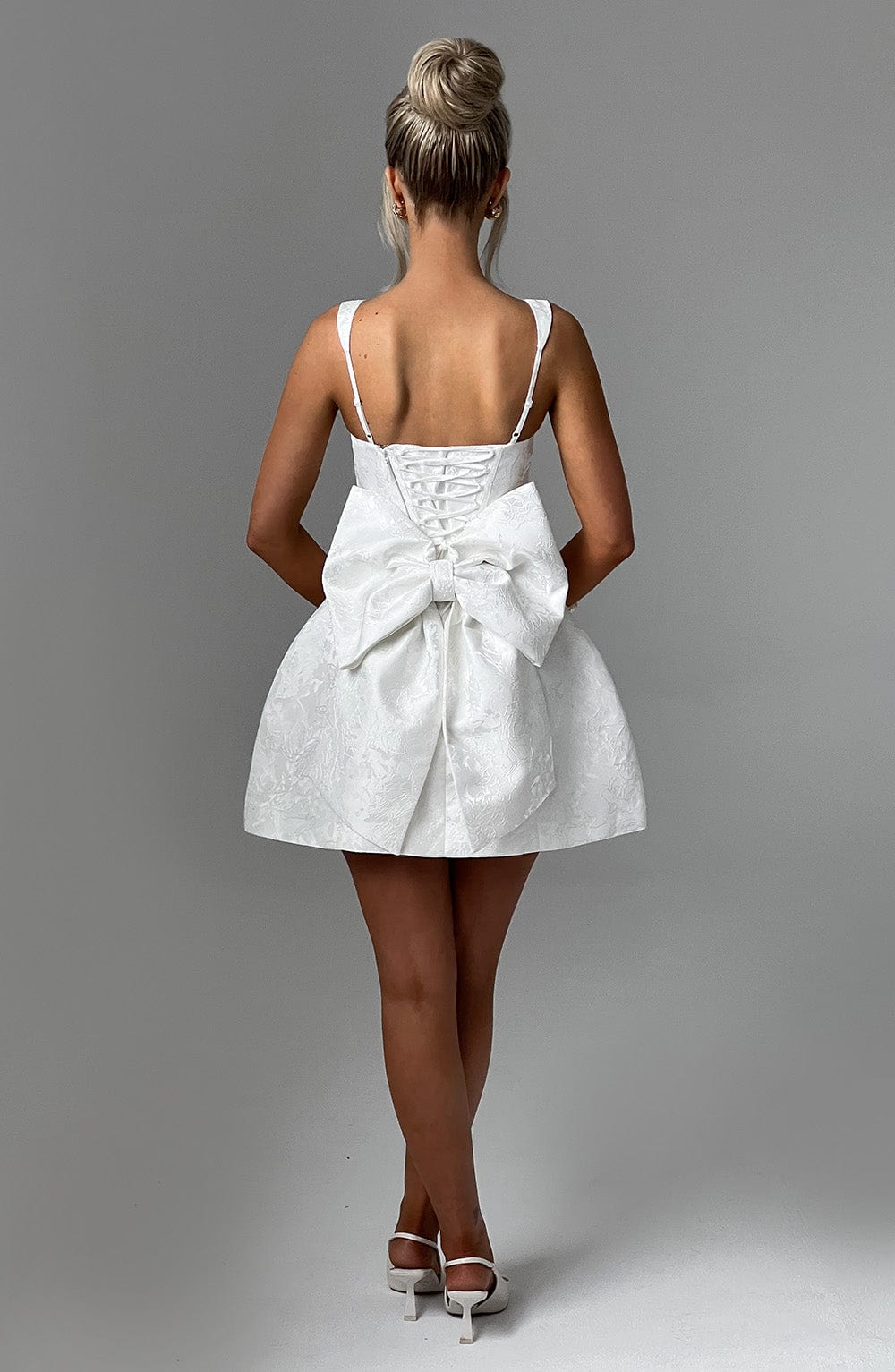 Rheaola Mini Dress in Ivory by Clandour, product photo 5
