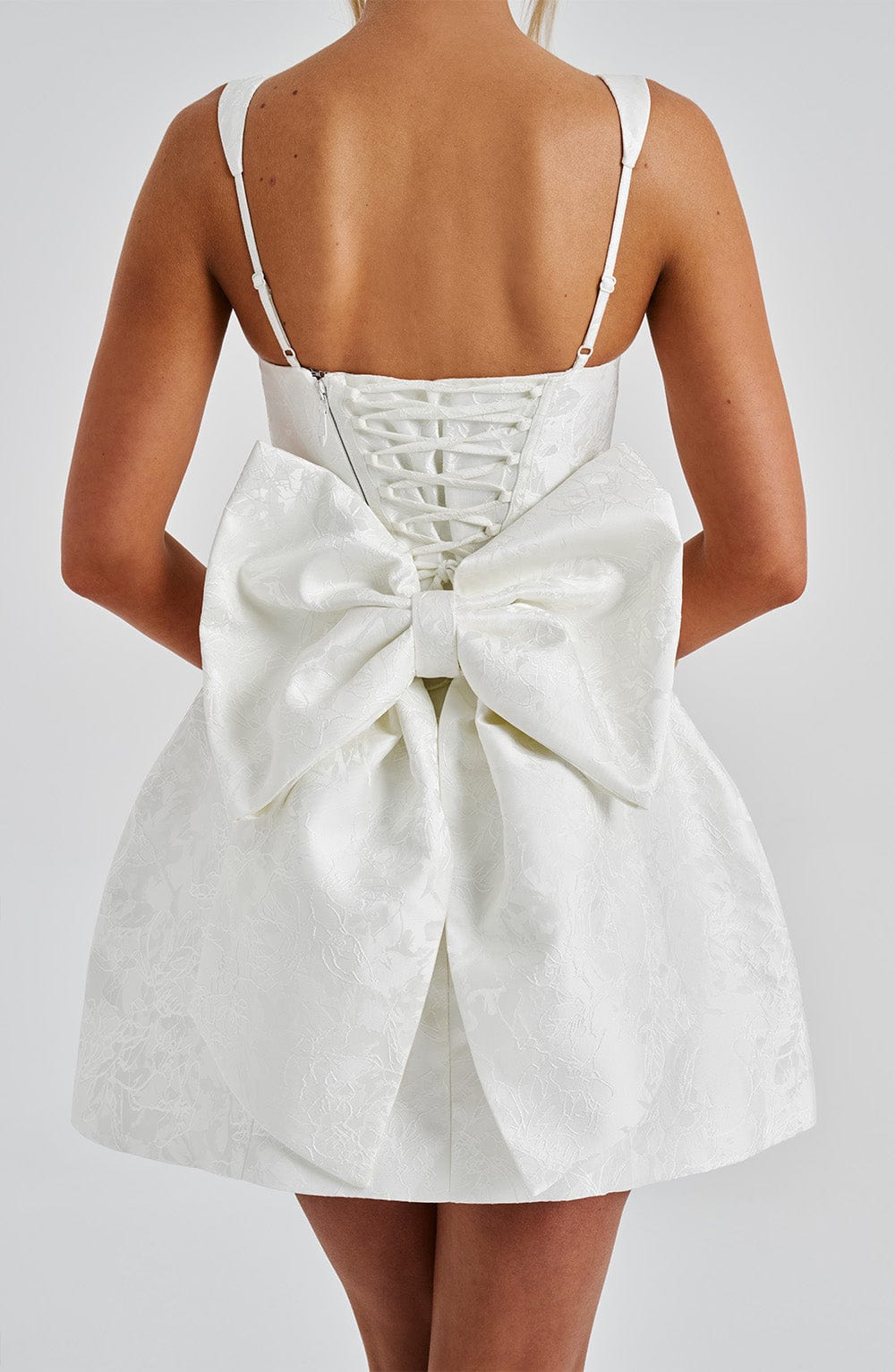 Rheaola Mini Dress in Ivory by Clandour, product photo 12