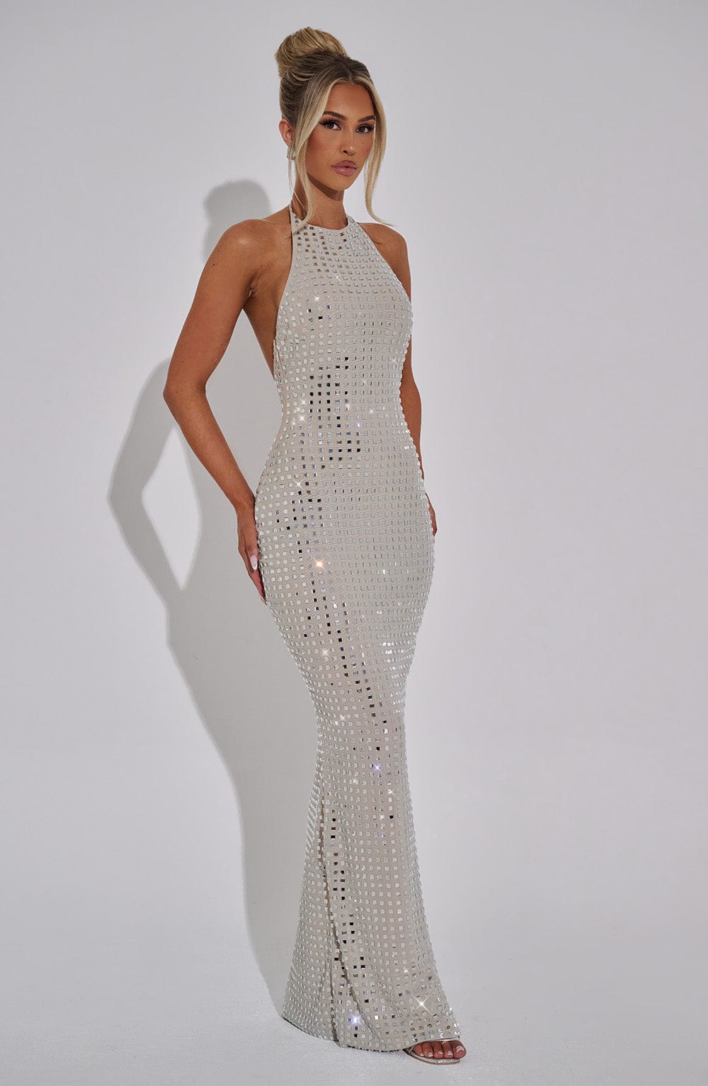 Rheaora Maxi Dress in Nude by Clandour, product photo 6