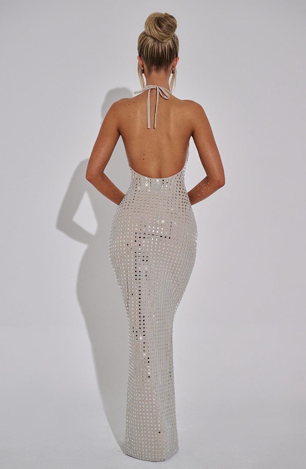 Rheaora Maxi Dress in Nude by Clandour, product photo 8