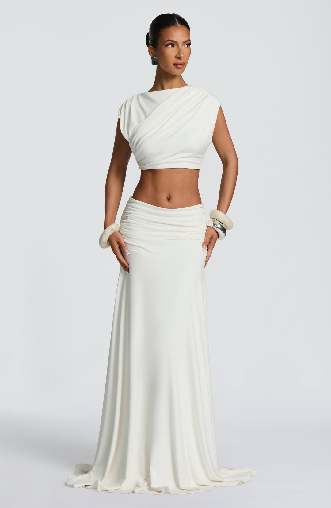 Rheari Maxi Skirt in Ivory by Clandour, product photo 12