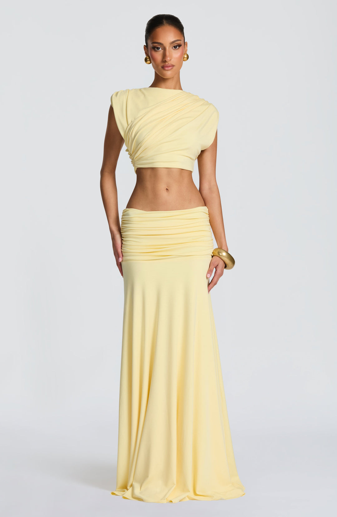Rheari Maxi Skirt in Lemon by Clandour, product photo 2