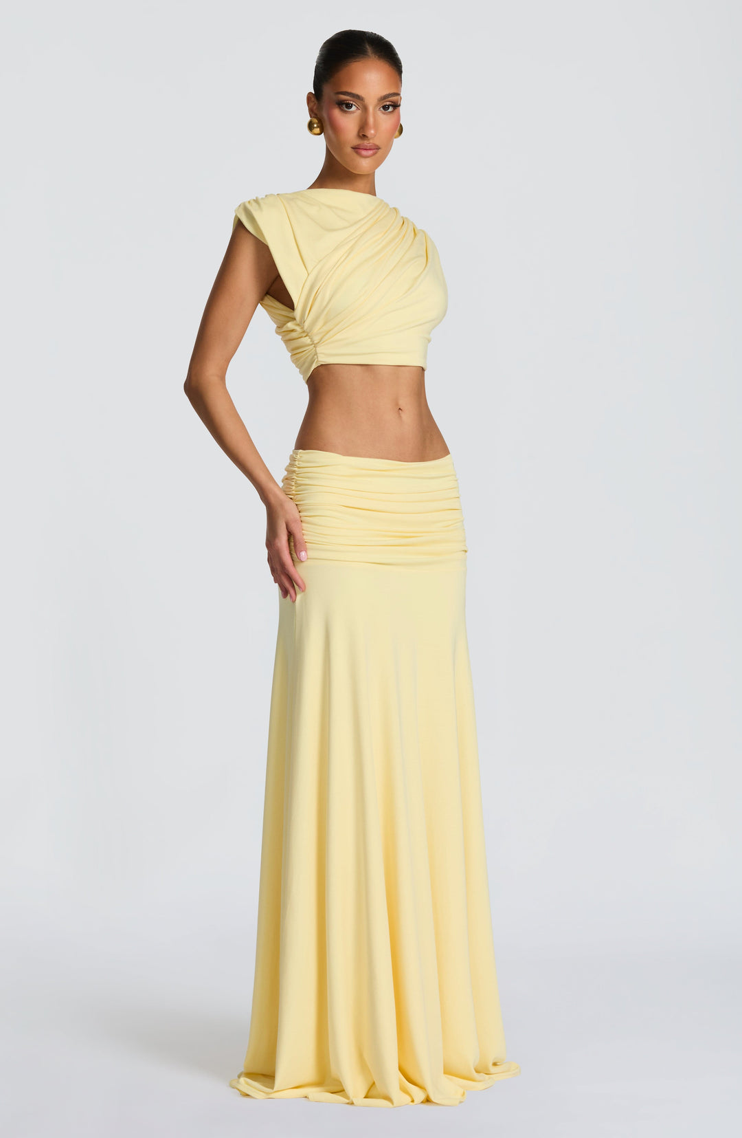 Rheari Maxi Skirt in Lemon by Clandour, product photo 5