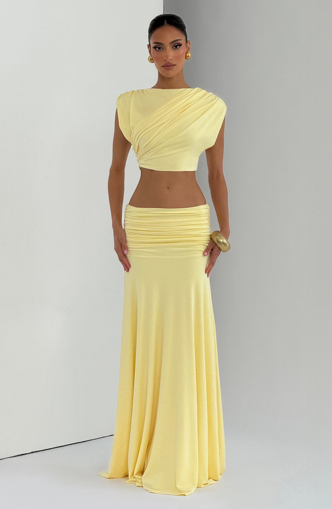 Rheari Maxi Skirt in Lemon by Clandour, product photo 7