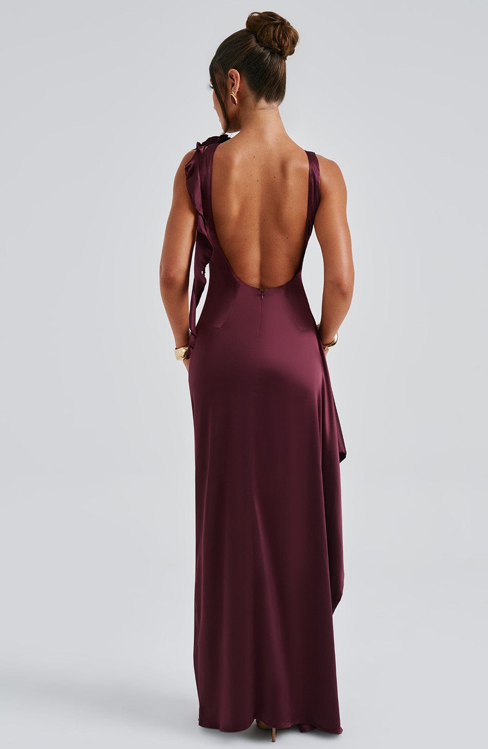 Rheavieve Maxi Dress in Cherry Lacquer by Clandour, product photo 3