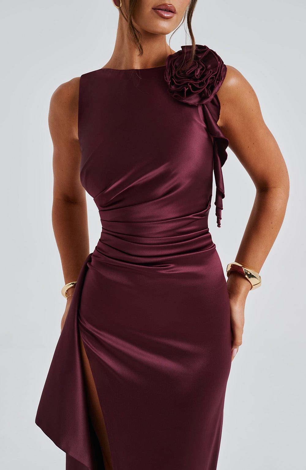 Rheavieve Maxi Dress in Cherry Lacquer by Clandour, product photo 6