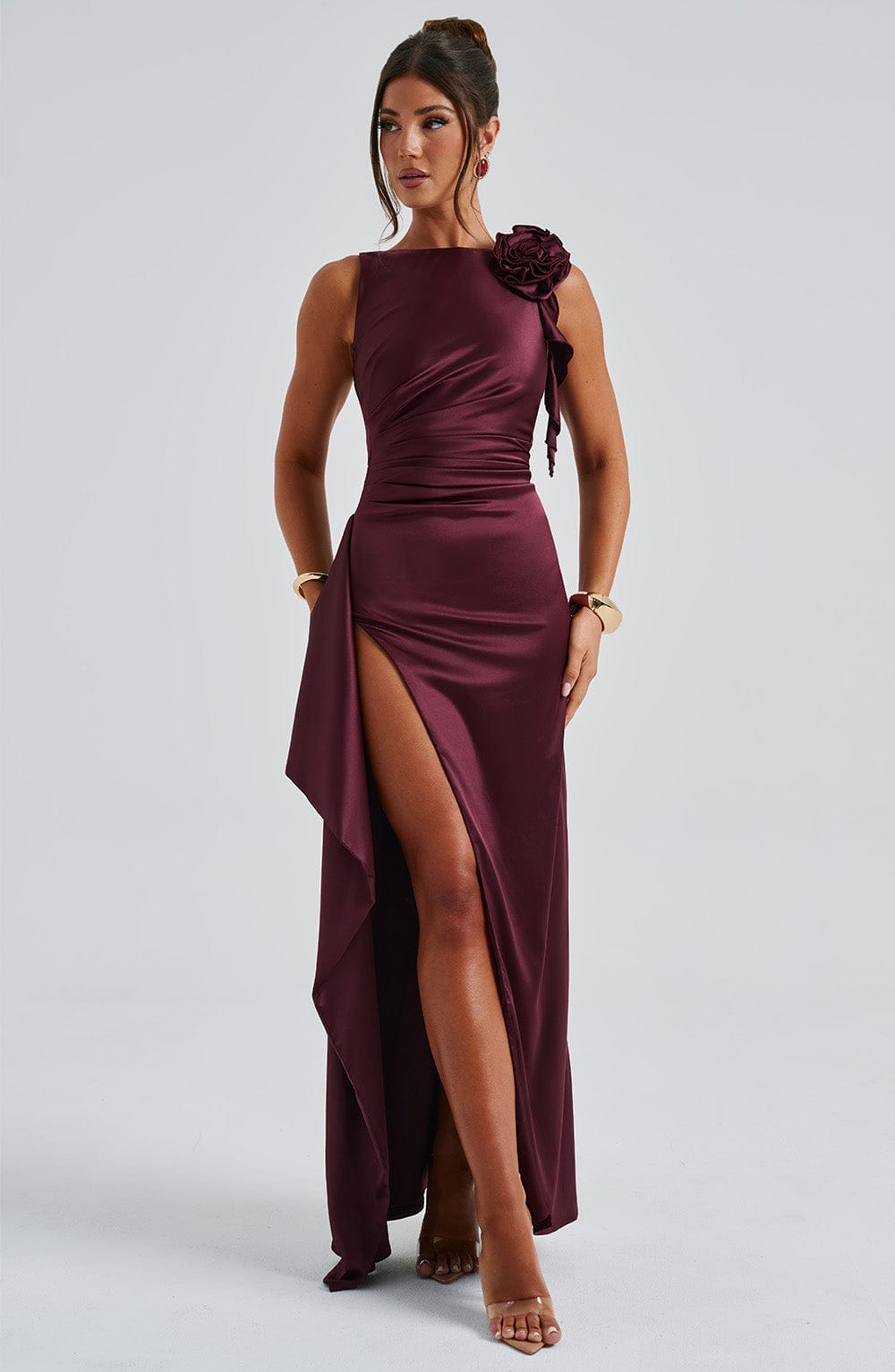 Rheavieve Maxi Dress in Cherry Lacquer by Clandour, product photo 8