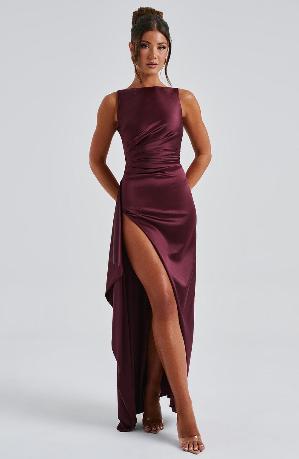Rheavieve Maxi Dress in Cherry Lacquer by Clandour, product photo 10