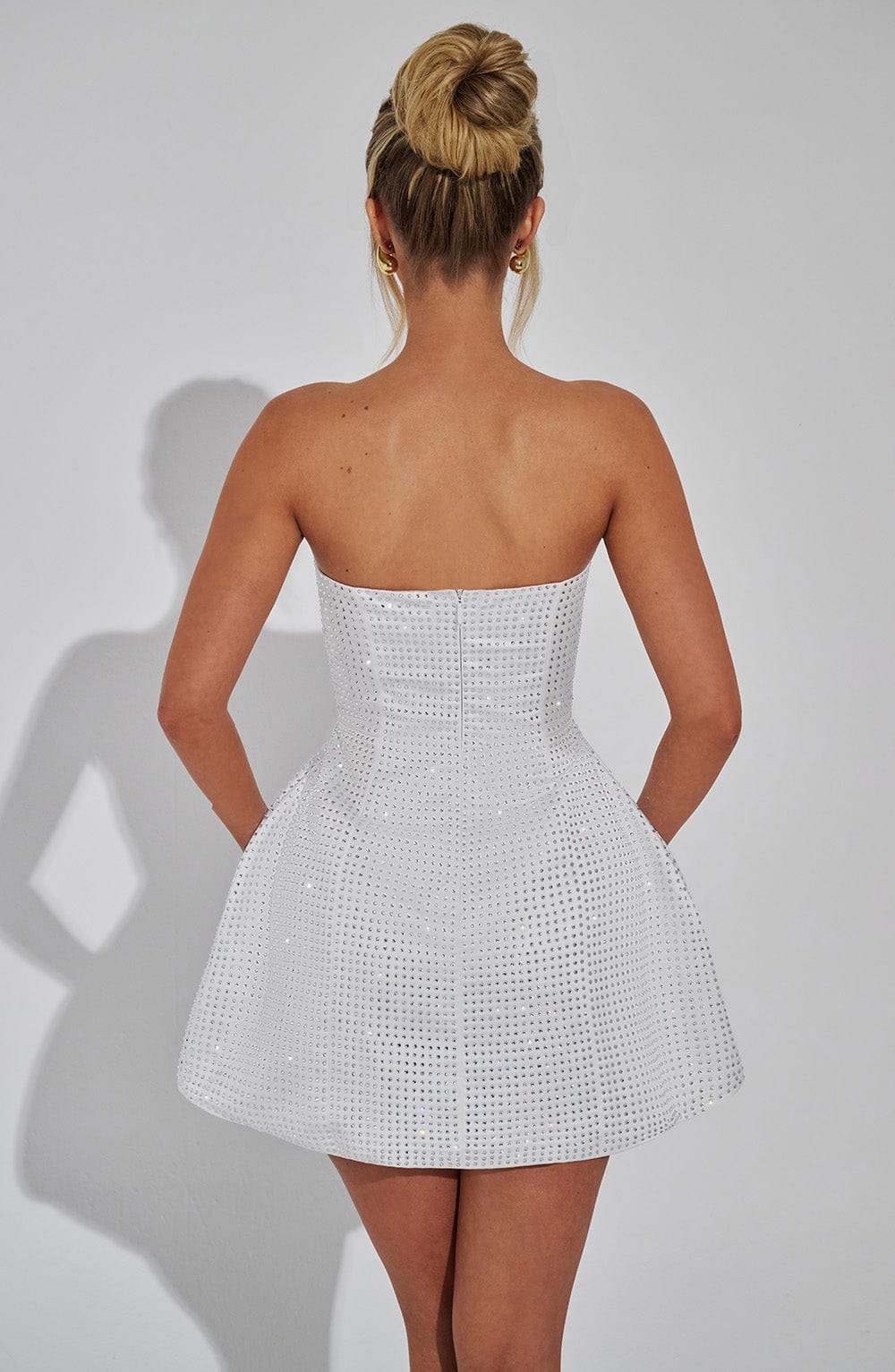 Rheayne Mini Dress in Ivory by Clandour, product photo 2