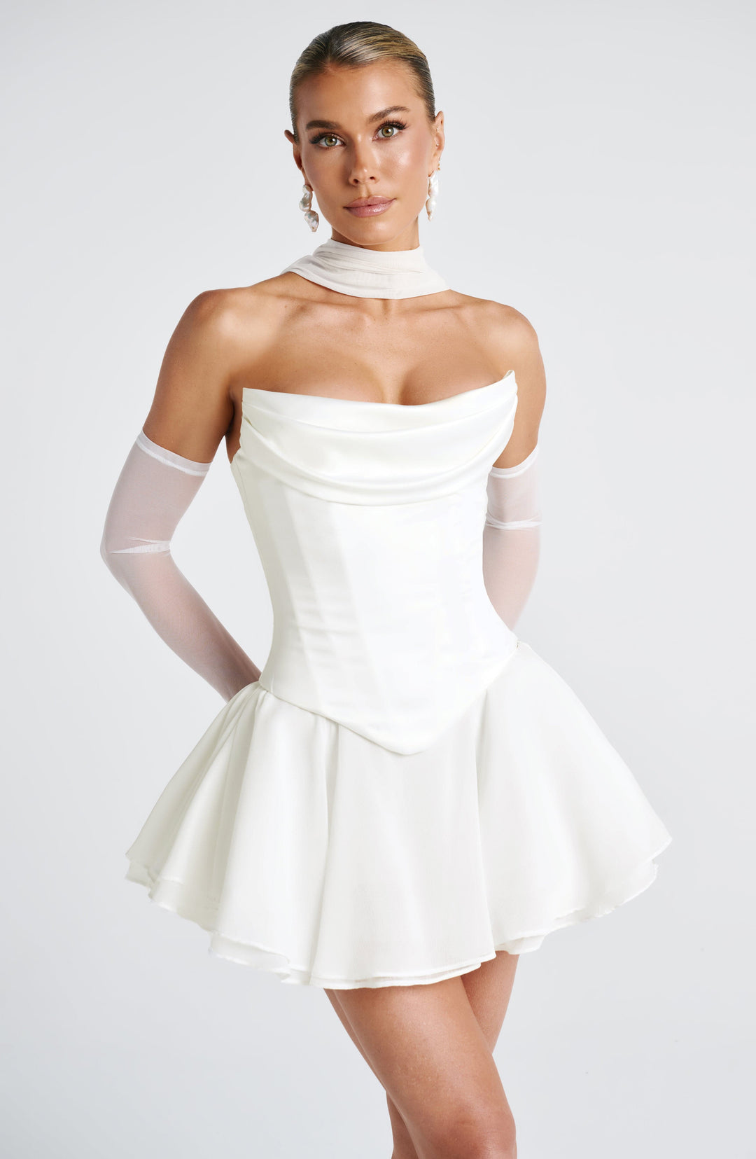 Seraelia Skort in Ivory by Clandour, product photo 2