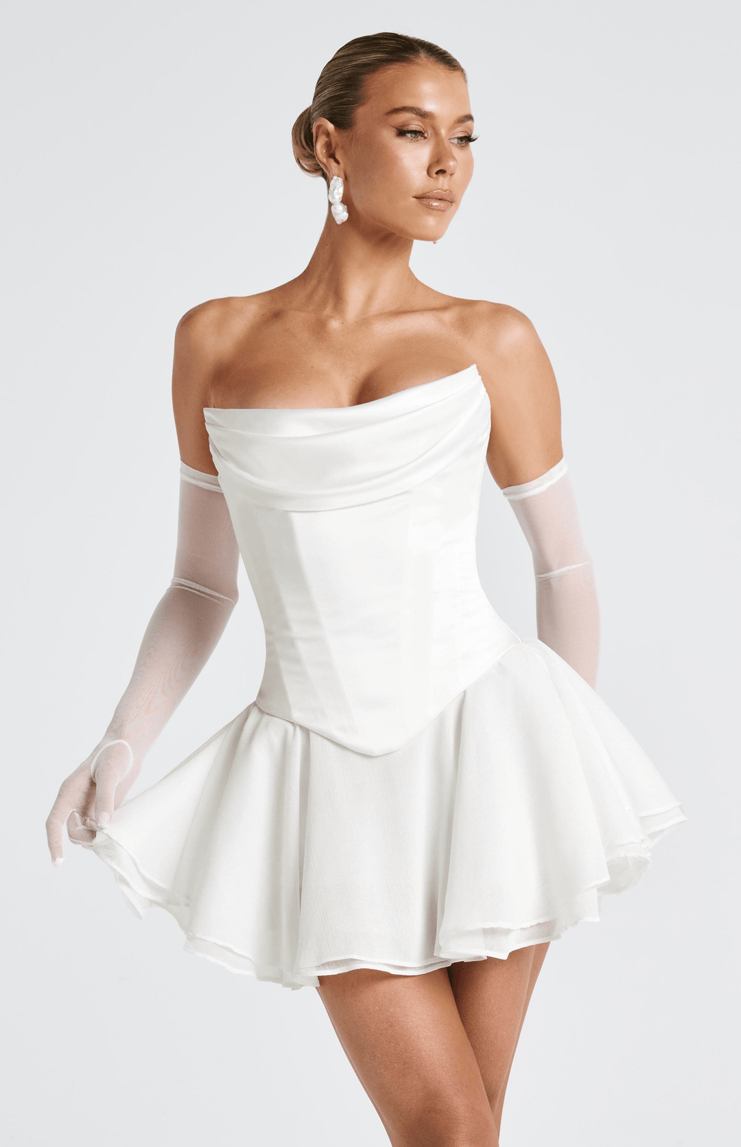 Seraelia Skort in Ivory by Clandour, product photo 4