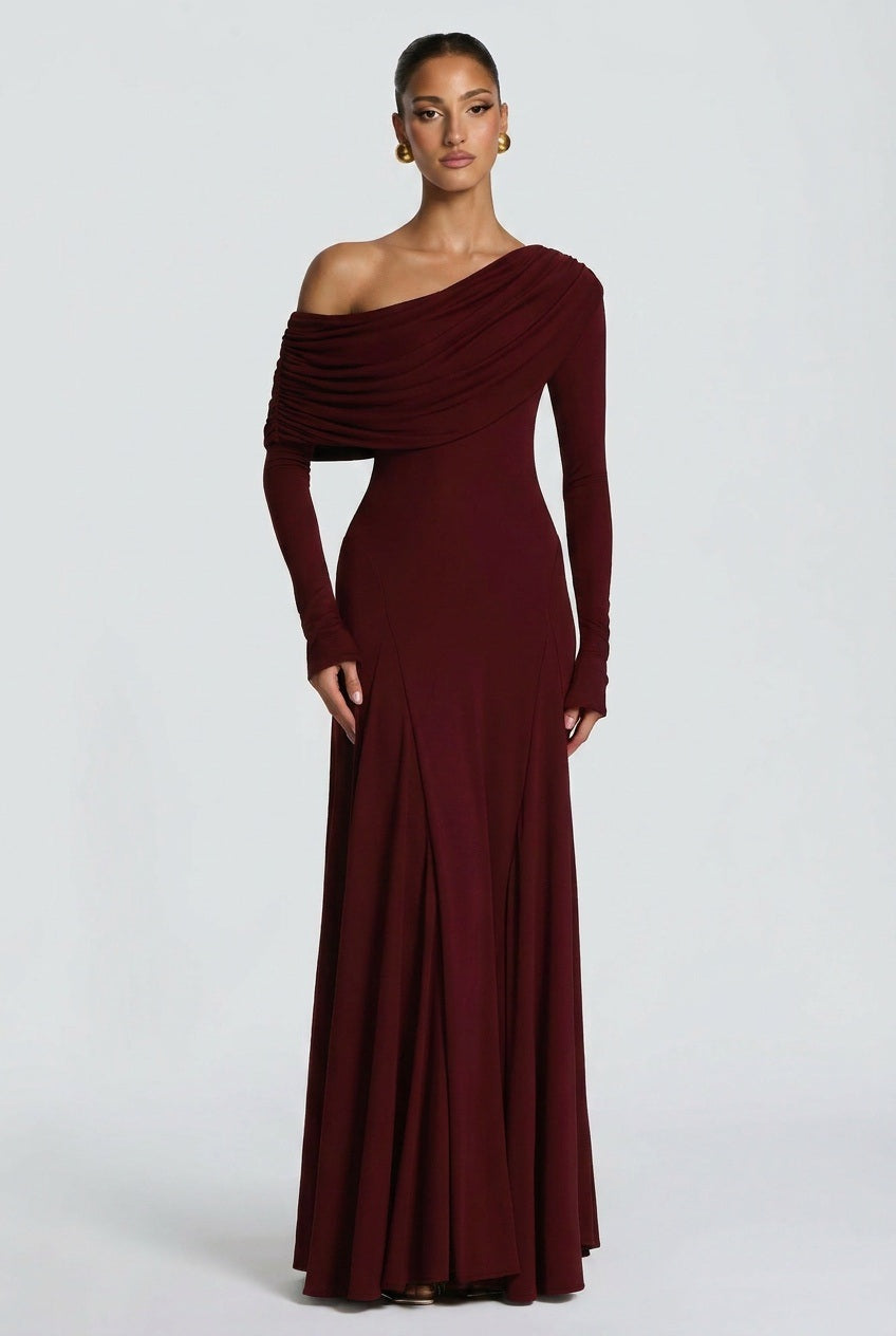 Clandour | Seraella Maxi Dress - Cherry Lacquer - product photo 1